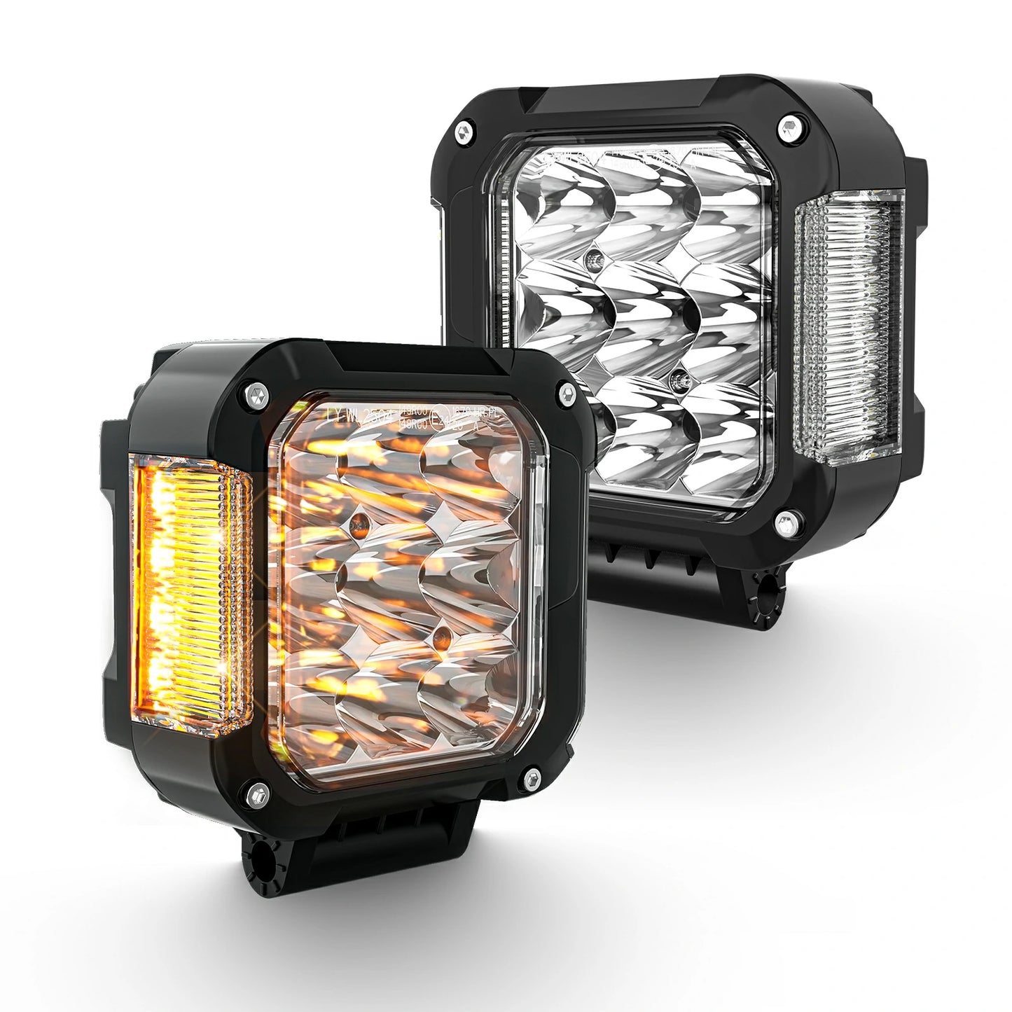 LOYO 100W LED Pod Light Side Shooter Design — 270° Wide Beam Coverage, 6000LM Output