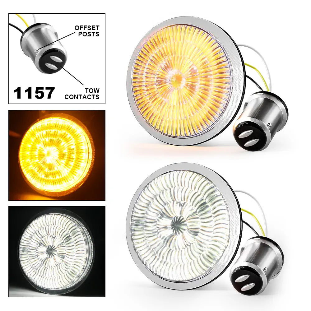 thumbnail image 2 of 3 1/4 Front & Rear LED Turn Signals For Harley Davidson 2 of 12