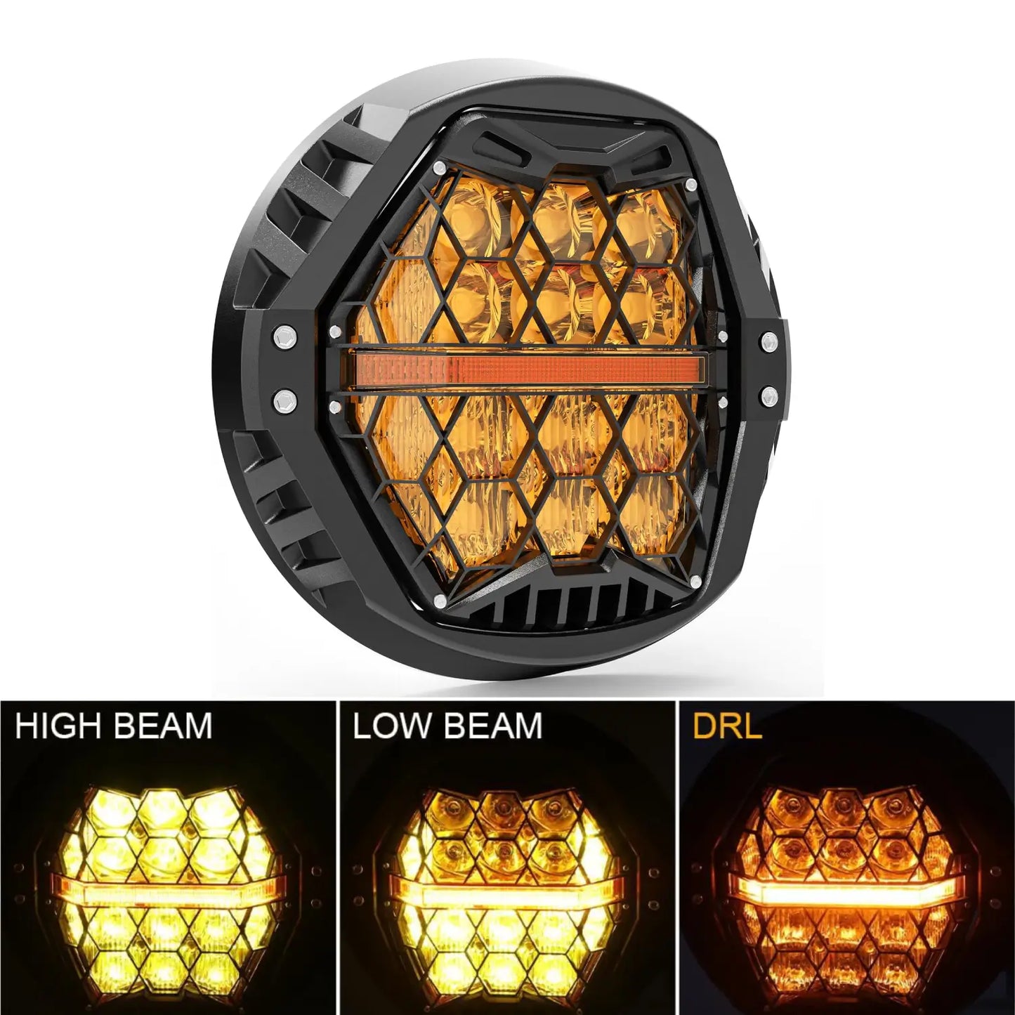 LOYO 7” LED Headlight With Bracket for Harley-Davidson Street Glide Road King Special Electra Glide Ultra, DOT E-Mark Approved