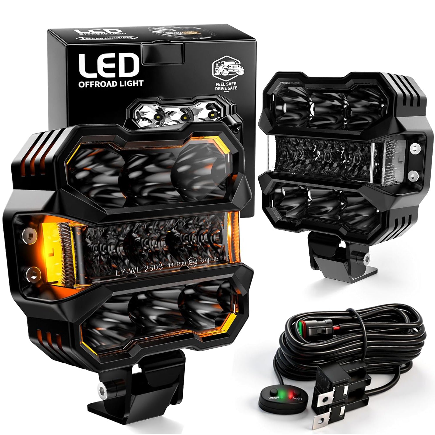 LOYO 4 Inch 100W 10000lm LED Offroad Driving Lights for Truck  loyolight