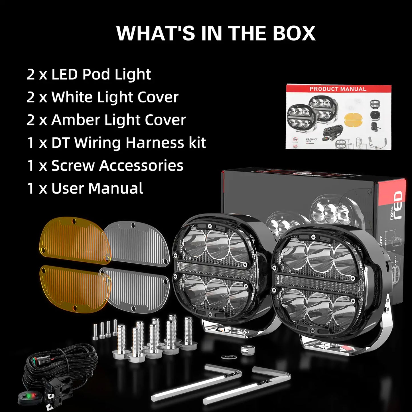 E-Mark dot approved led driving lights