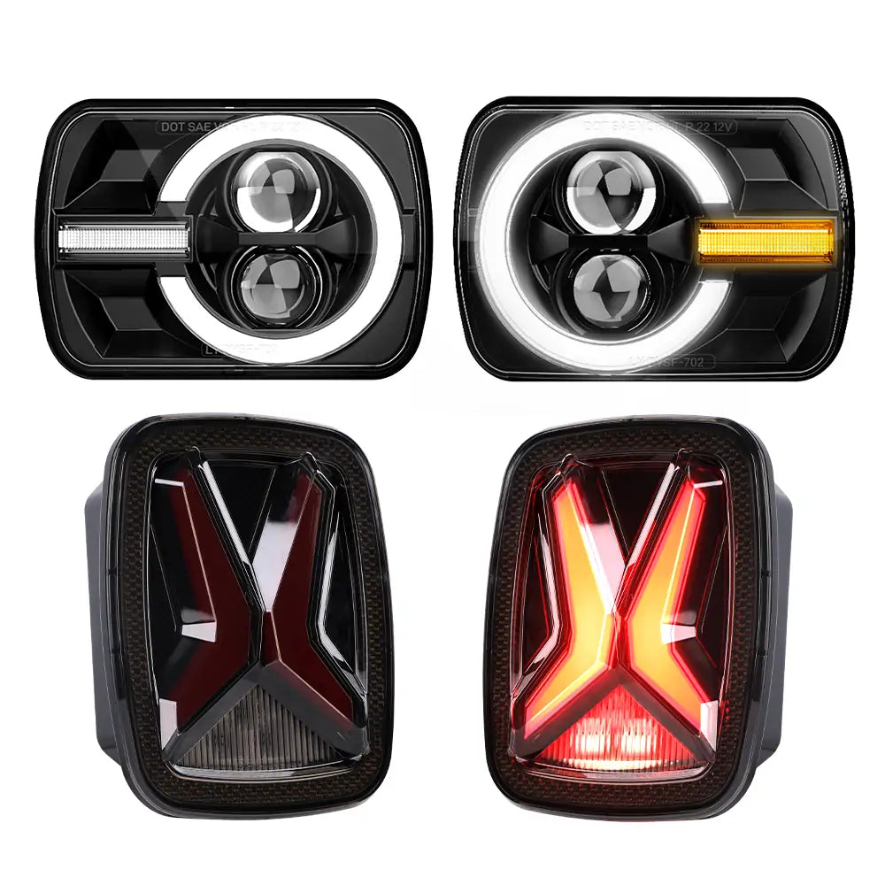 The Best Jeep Wrangler YJ LED Headlights and Tail lights Combo Kit