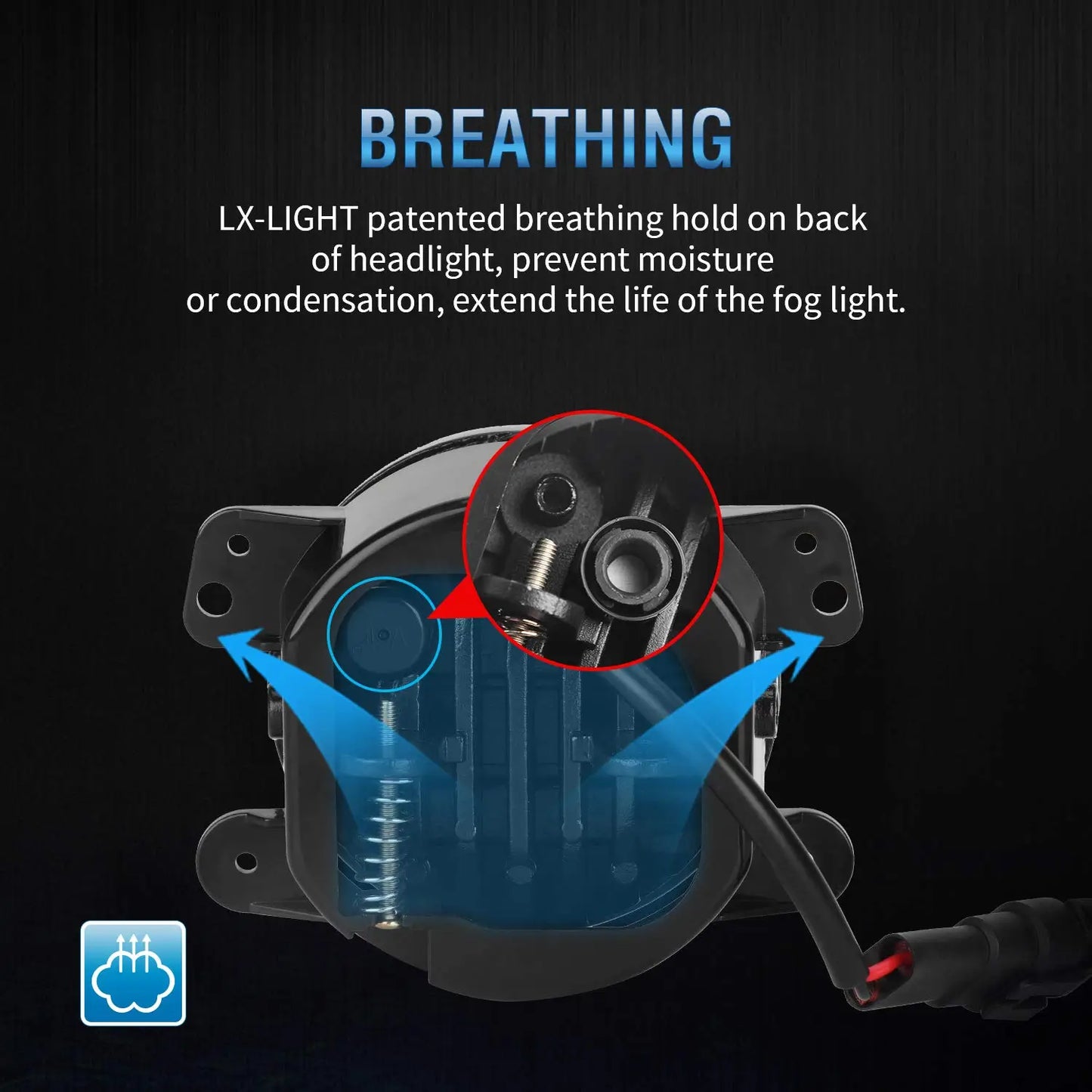 60W LED Fog Light with EMC, plug and play