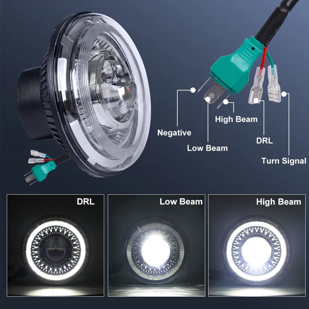7 INCH Dragon Eye Headlight for Harley Davidson