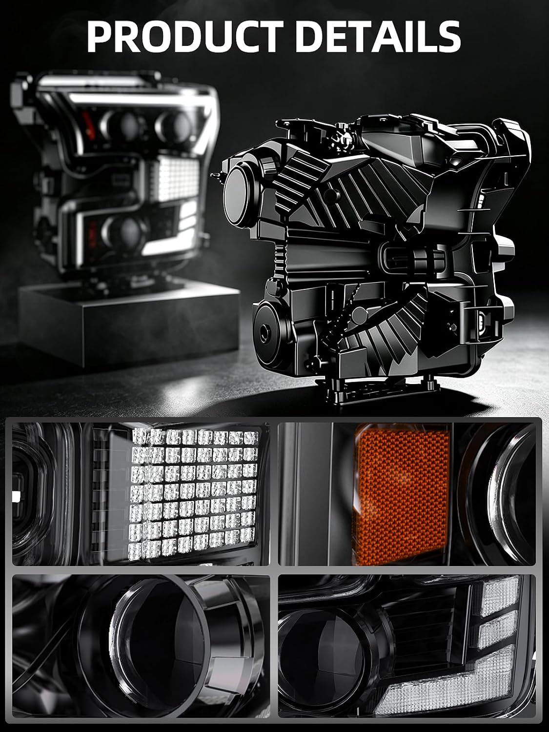 LOYO LED Headlight Assembly for Ford F150 F-150 2015-2017 OEM style replacement