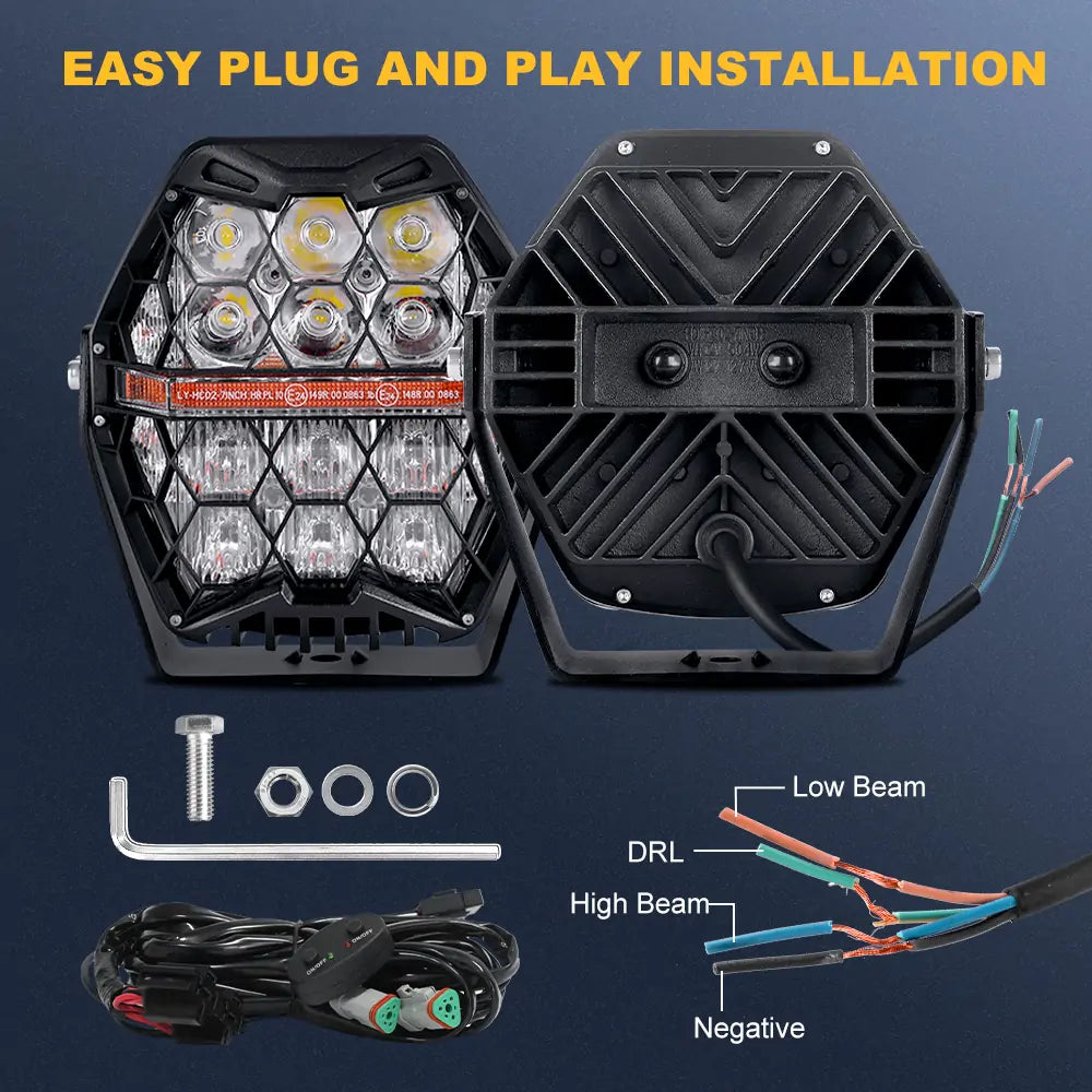 LED Work Lights with DT Wire Connector for Turck
