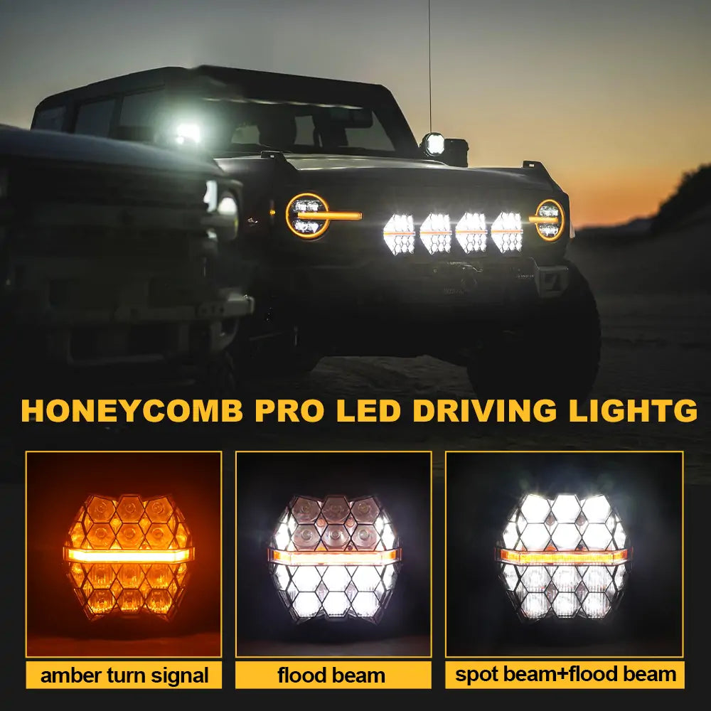 7 inch LED Light Bar LED Work Lights for Truck Spot Flood Beam Combo Offroad Lights