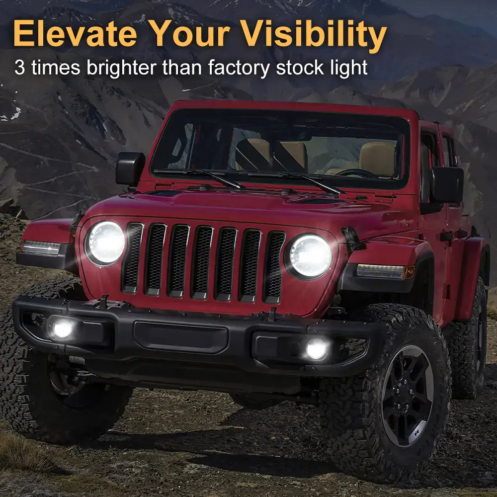 LED Headlights and Fog Lights for Jeep JL and JT