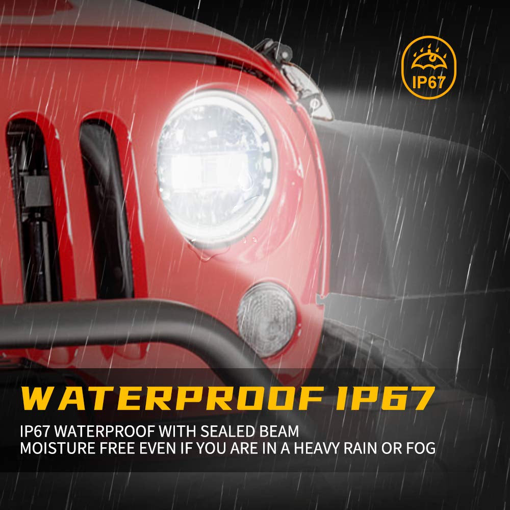 7 inch LED Healdlights waterproof IP67