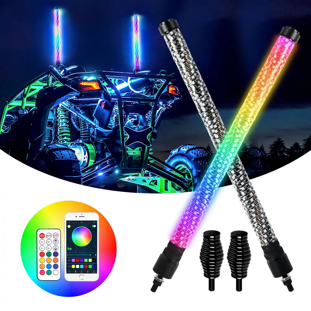 LED Whip Lights | UTVs ATVs RZRs Jeeps