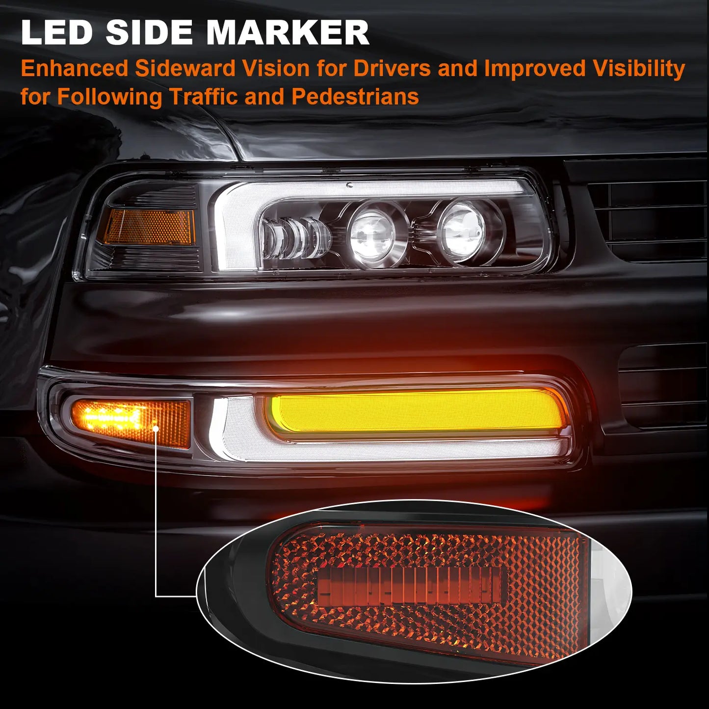 2003 tahoe headlights with Side Marker Lights