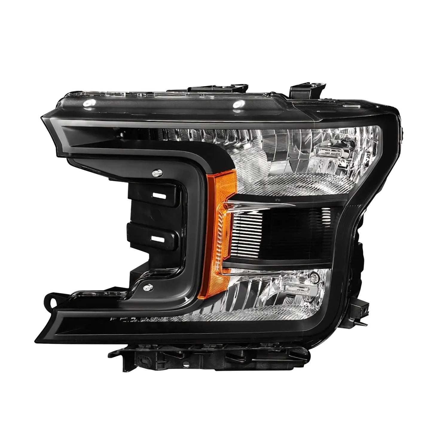 OE Type Headlight Assembly Compatible with Ford F150 2018 2019 2020, Black Housing, Driver Left Side