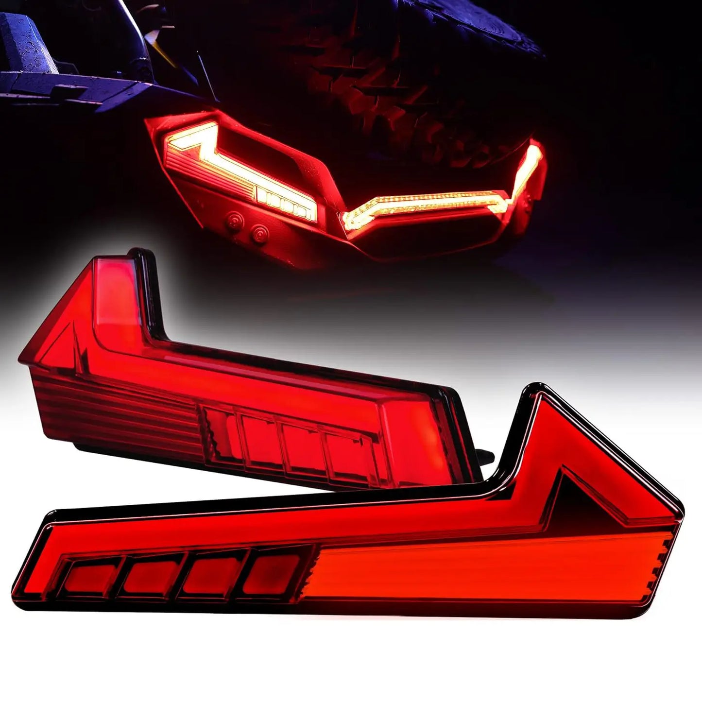 Tail Light Assembly Compatible with Polaris RZR XP 1000 2019 Smoke Lens