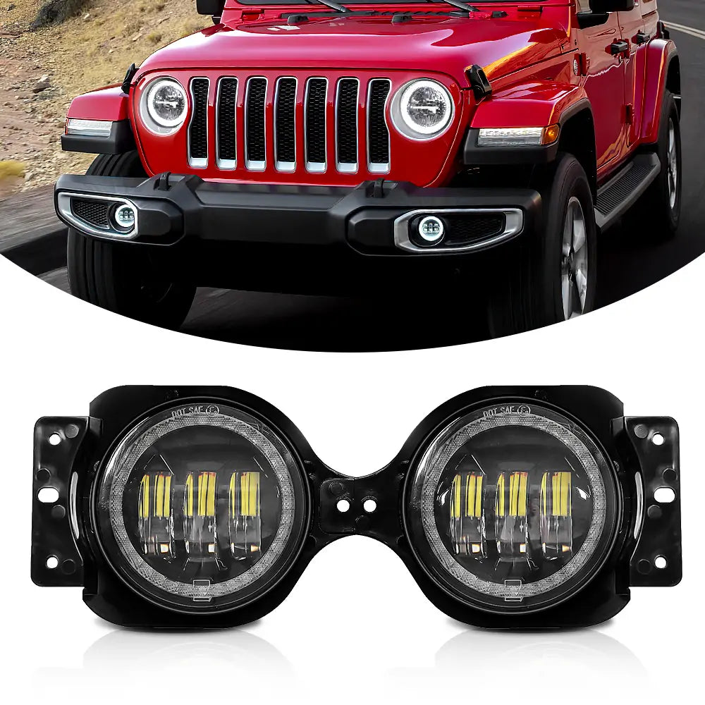 4 inch JL JLU Fog light With Angel Eyes | Pair freeshipping - loyolight