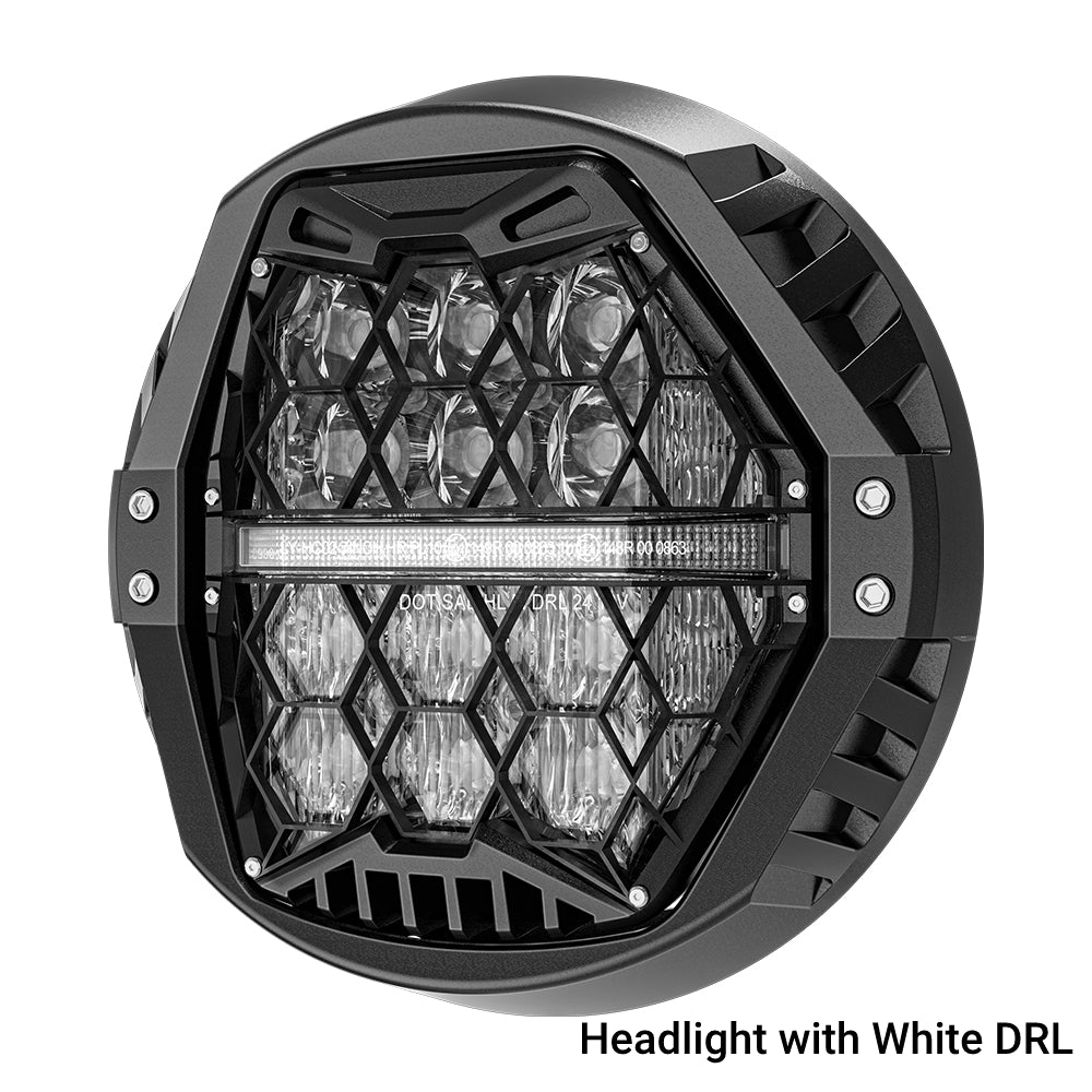 LOYO 7” LED Headlight With Bracket for Harley-Davidson Street Glide Road King Special Electra Glide Ultra, DOT E-Mark Approved