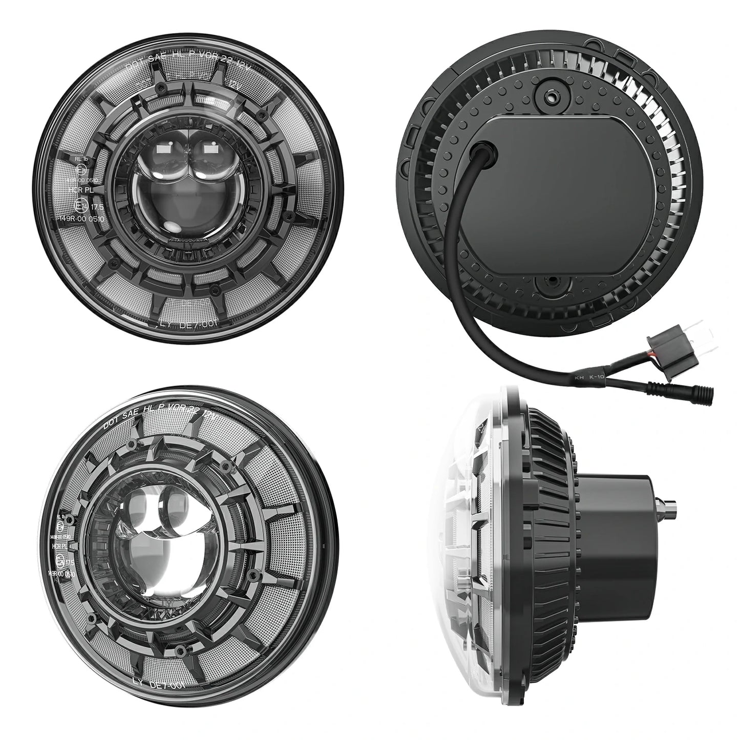 7 inch RGB LED Headlights for Jeep Wrangler JK JKU