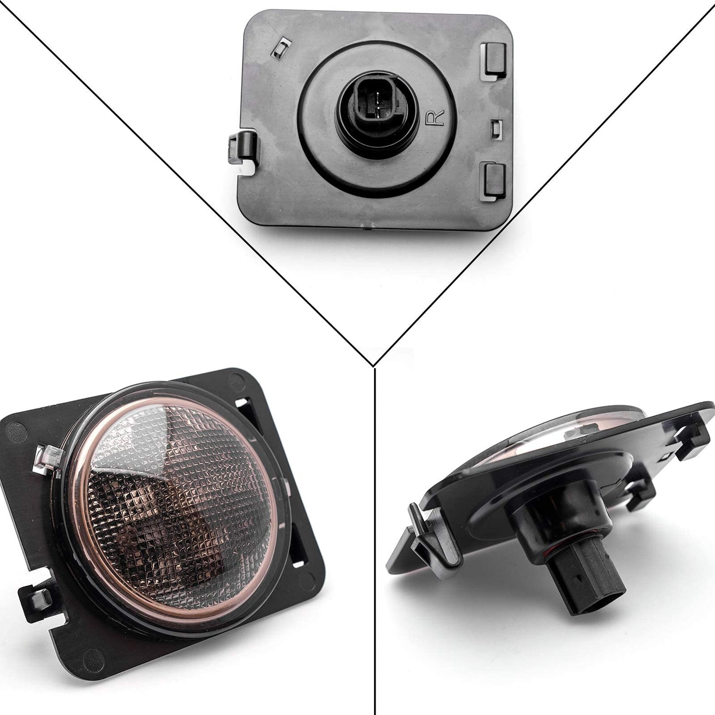 LED Side Marker Turn Signal Fender Lights for Jeep JK