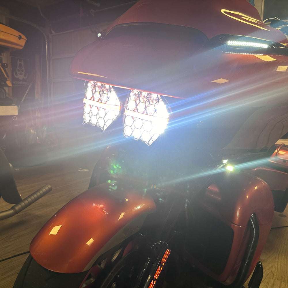 240W Super Bright LED Headlight for Harley Davidson Road Glide