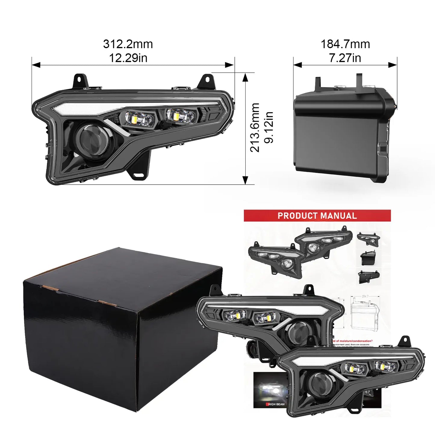 Polaris XPEDITION Headlights with Amber Turn Signals