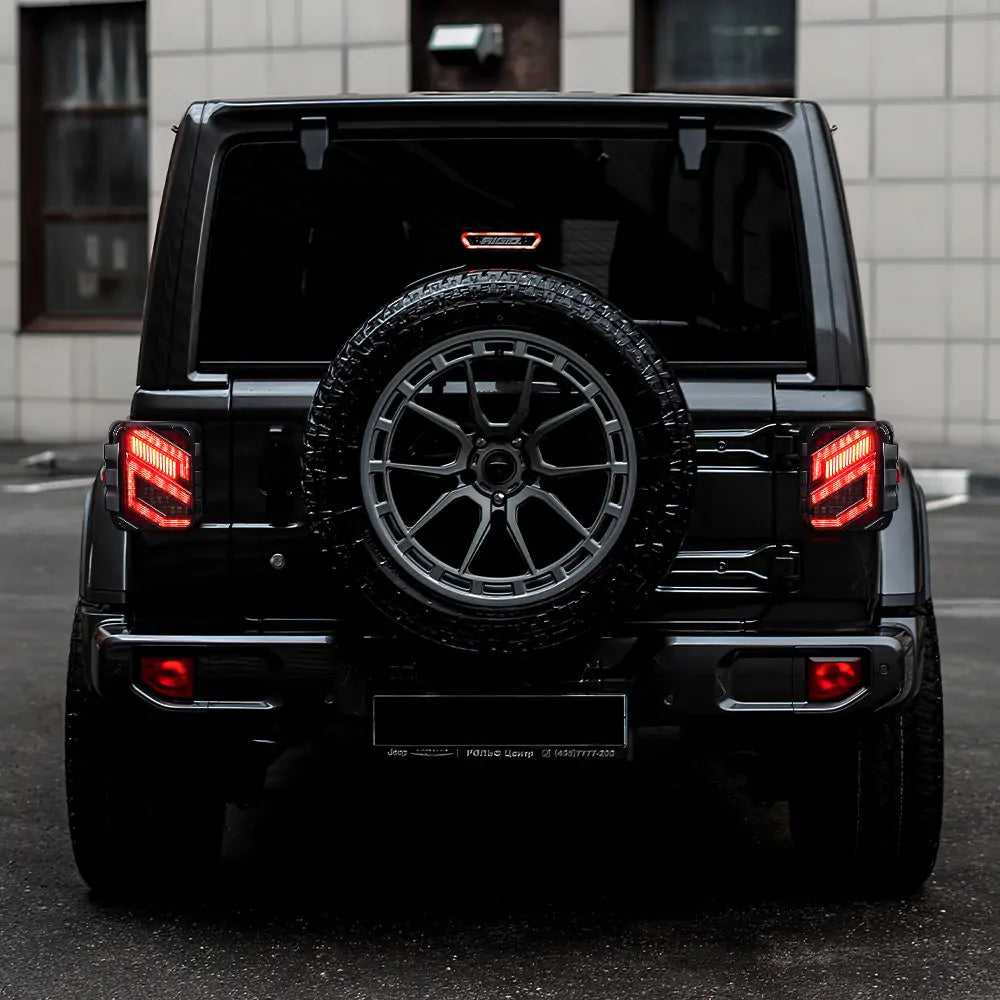 Black lens LED rear tail lamps for jeep jl