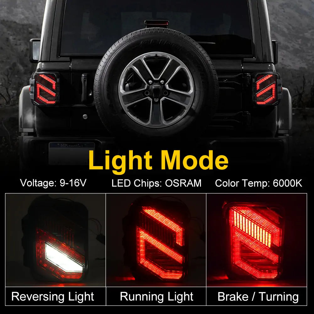 Jeep JL tail lamps with turn signal lights