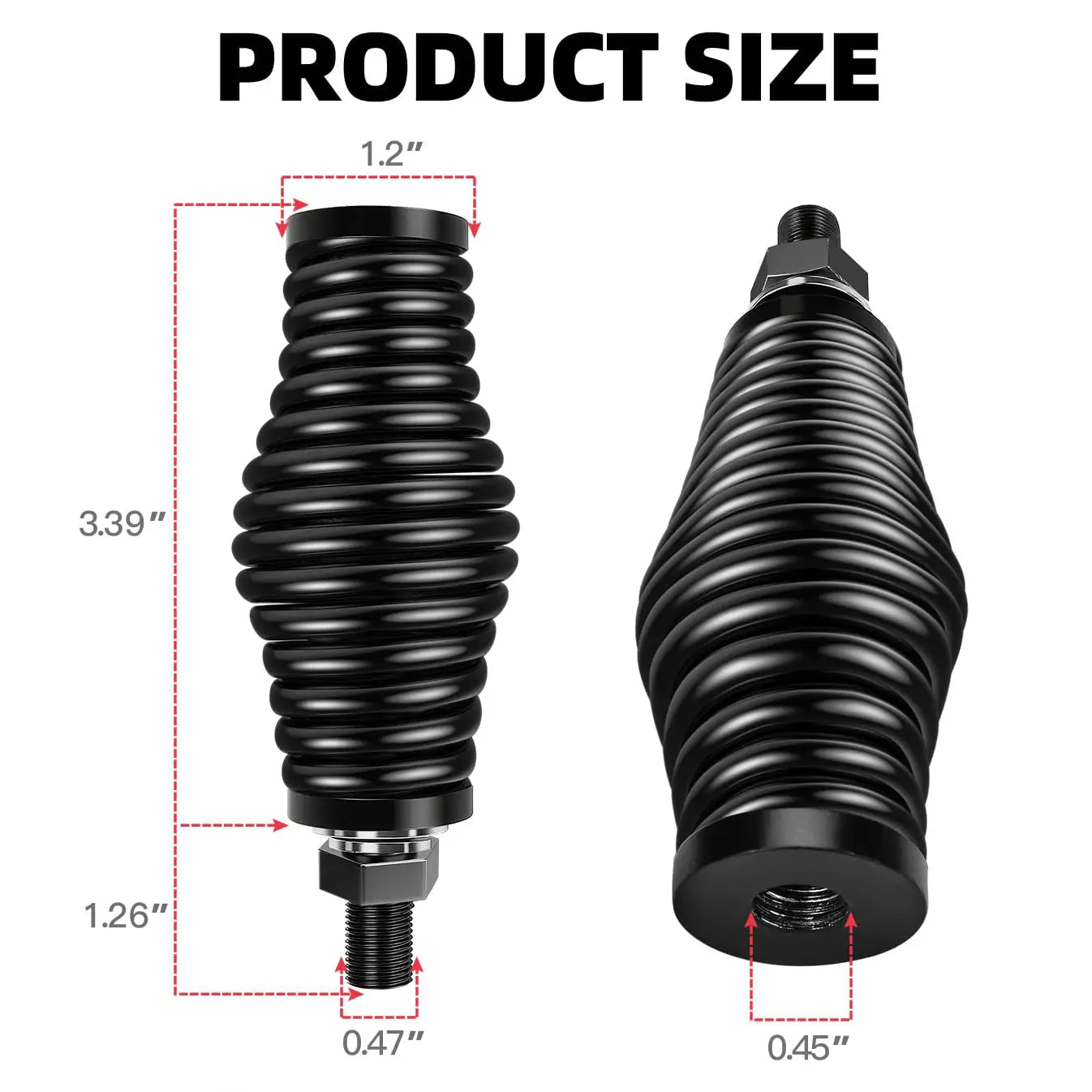 Whip Light Spring Mounting Base, 2PCs