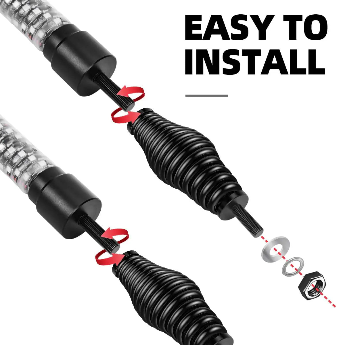 Whip Light Spring Mounting Base, 2PCs