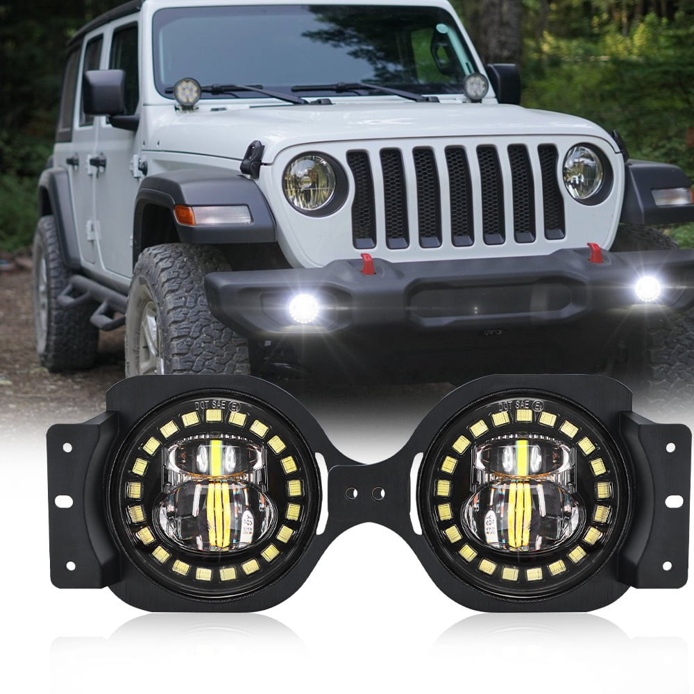 4 Inch LED Fog Lights For 2018 Jeep Wrangler JL | Pair