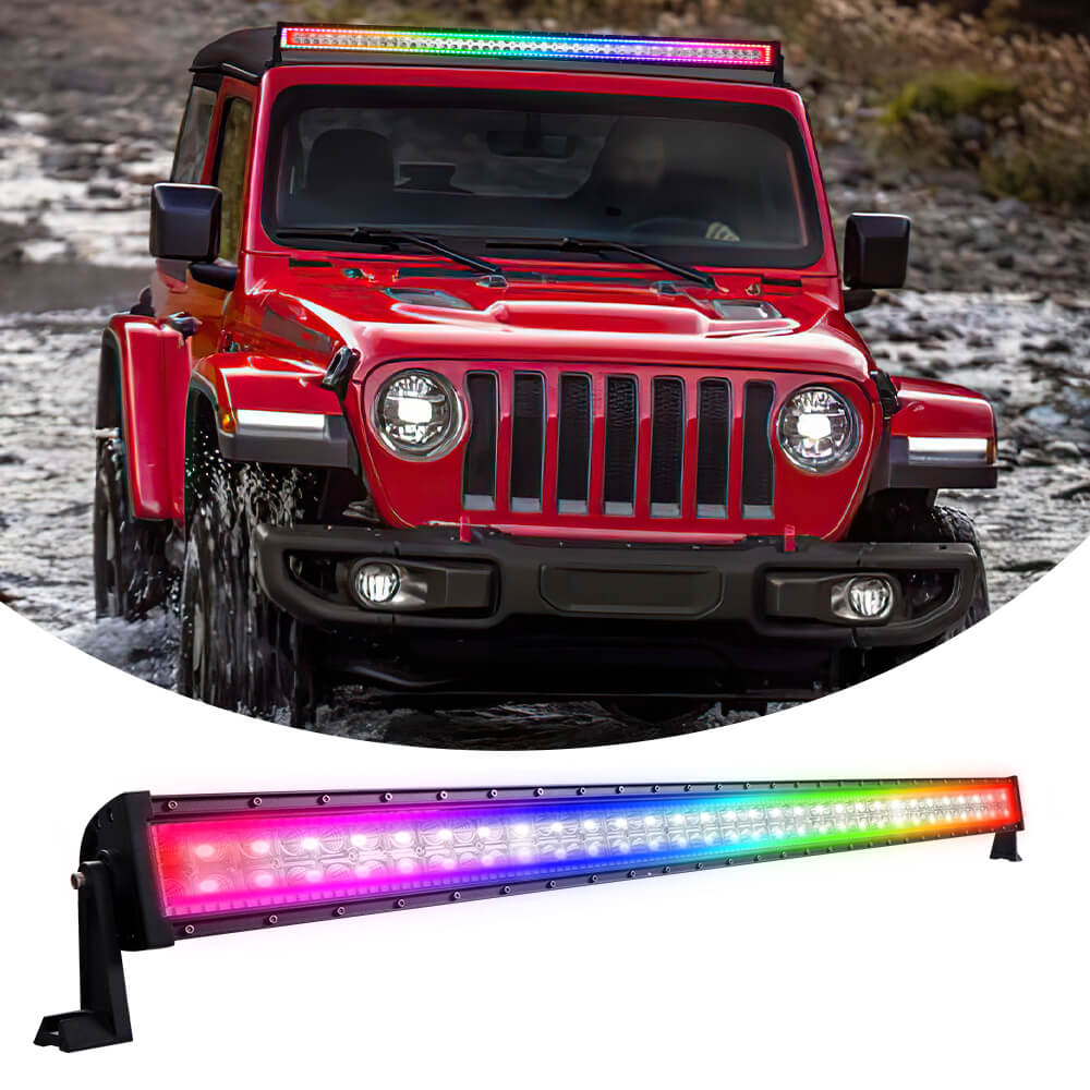 RGB halo ring chasing led light bar | LOYO Light | JEEP OFF ROAD Work Light 288W