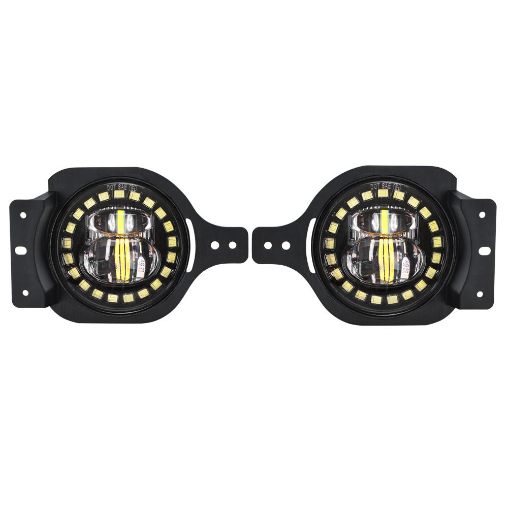 4 Inch Led Foglight For 2018 Jeep Wrangler JL | Pair - loyolight