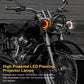 4.5 Inch Round Passing Fog light With Red Demon Eyes, White DRL and Amber Turn Signal Halo for Harley Motorcycle