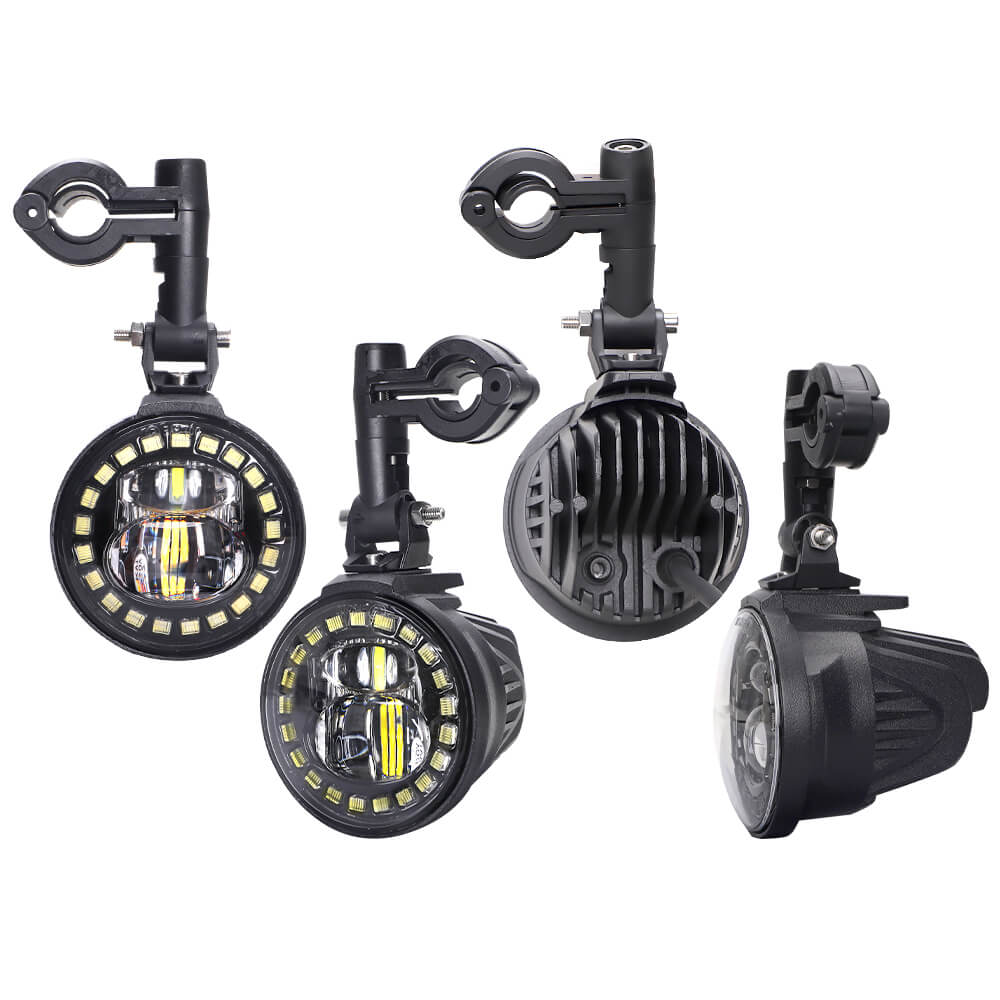 Motorcycle Auxiliary Lights LED Spot Driving R1200GS Fog Lights Turn Signal DRL Compatible with R1200GS F800GS K1600 KTM Fits Universal Motorcycle 40W 6000K Spot Driving Fog Lamps