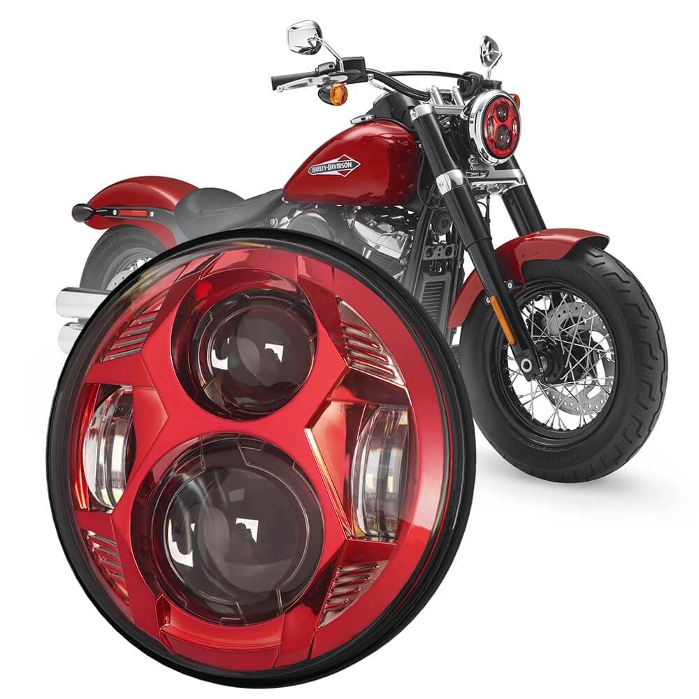 51W High Low Beam Spider Headlight for Harley - Main Image