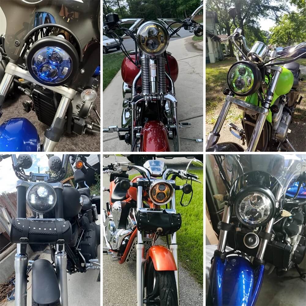5.75'' 51W High Low Beam Spider Headlight for Harley