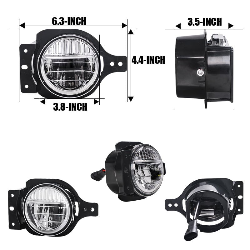 4 inch Smile LED Fog light For Jeep Wrangler JL & JT | Pair