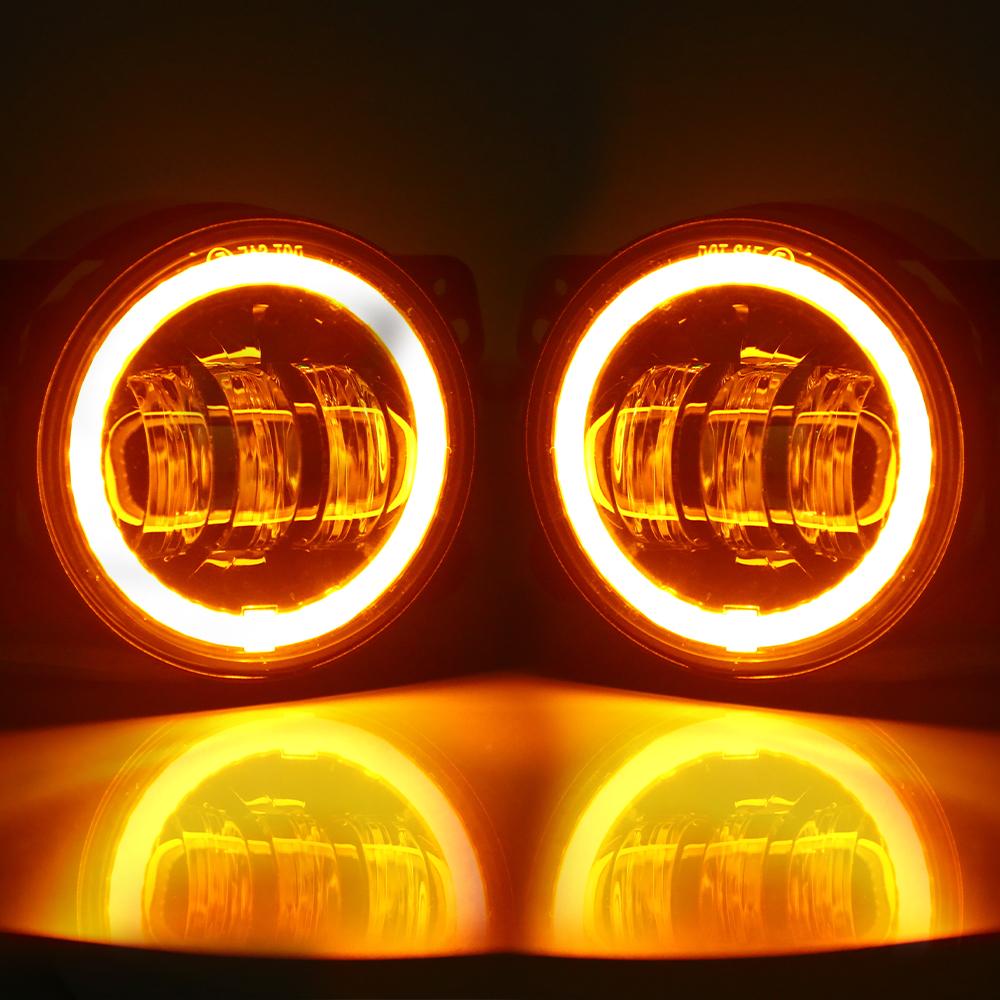 LOYO 4 Inch Fog Light Bulb With Angle Eyes For Jeep JK JKU freeshipping - loyolight