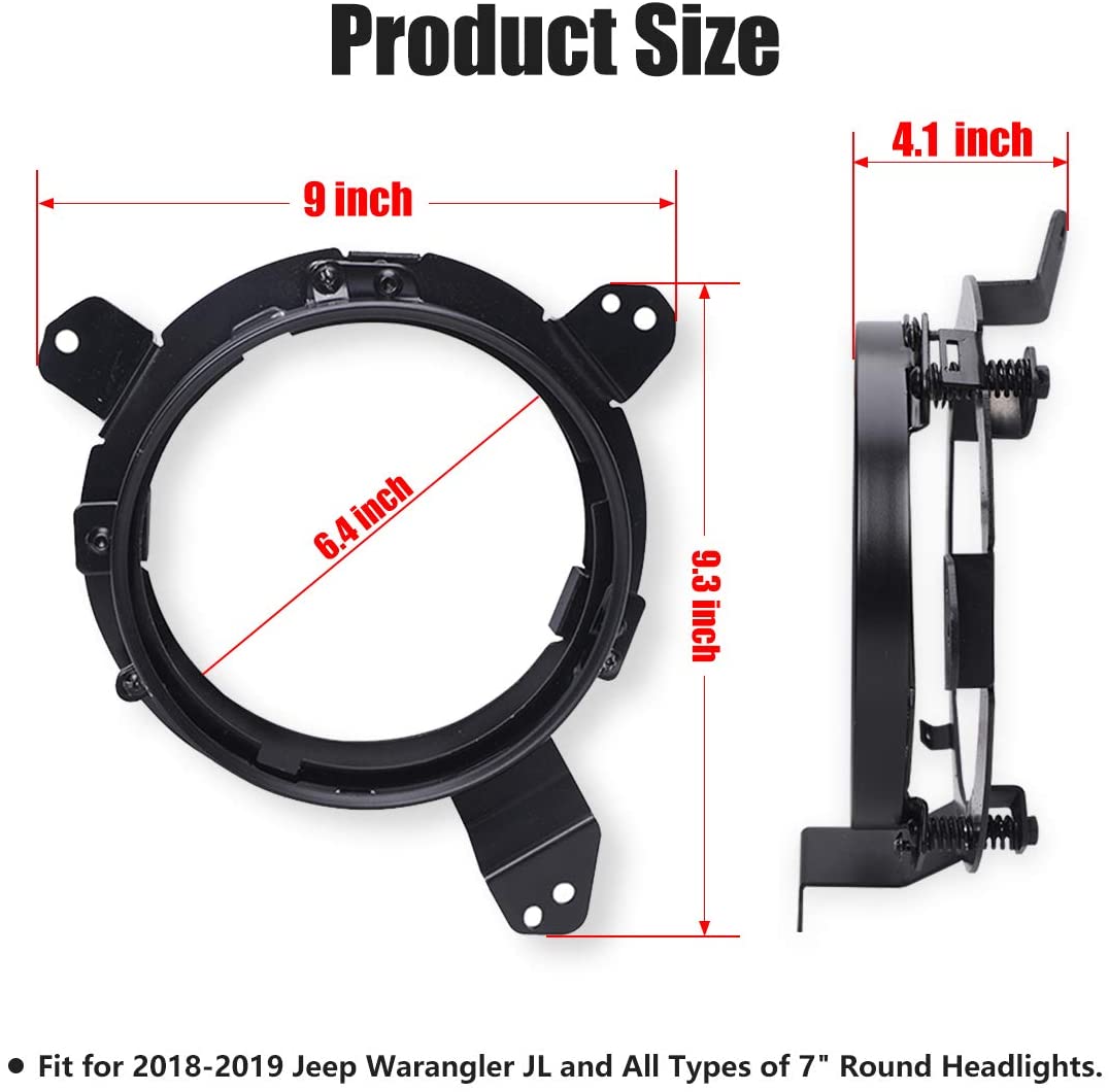 9 inch headlight Mount Brackets for JL | Set freeshipping - loyolight