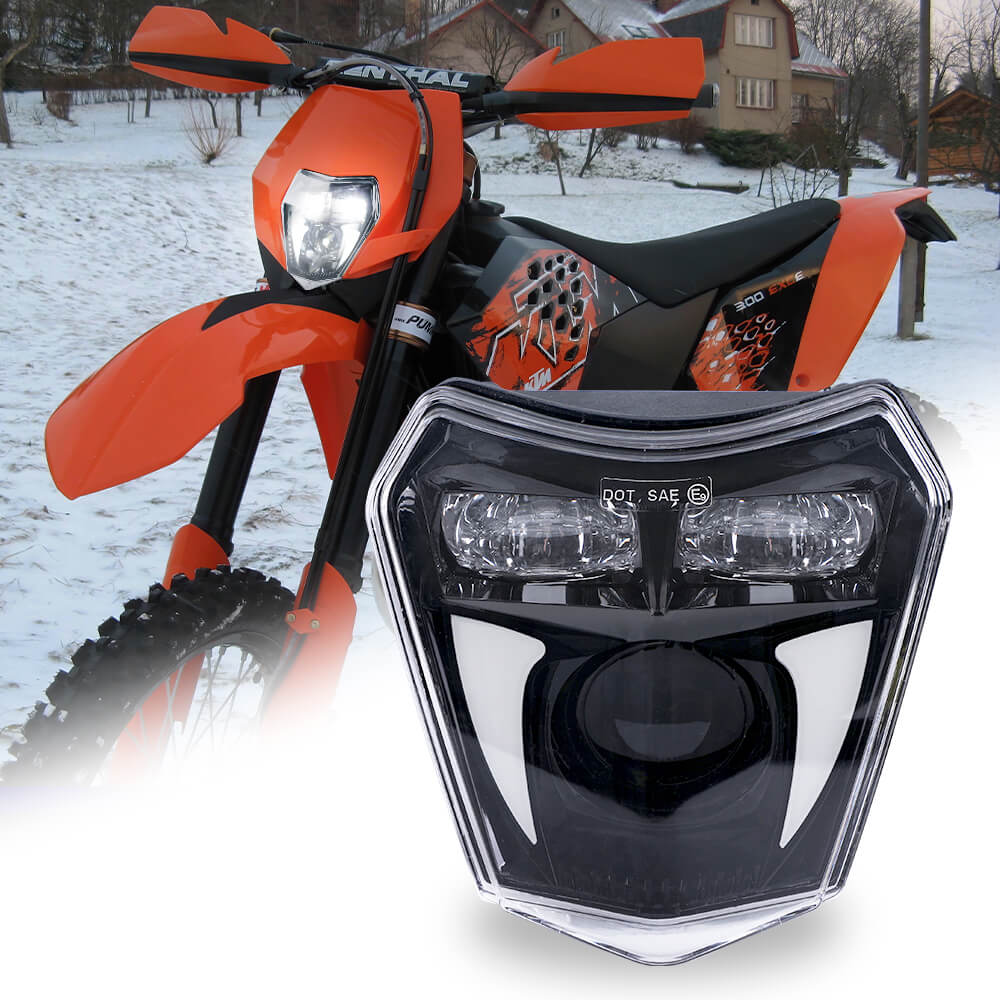 dirt bike helmet headlight Dirt bike Headlight, 65w LED Headlamp Compatible with Dirt Bikes Off Road XC SX SX-F SXF EXC EXC-F Dirt Pit Bike ATV