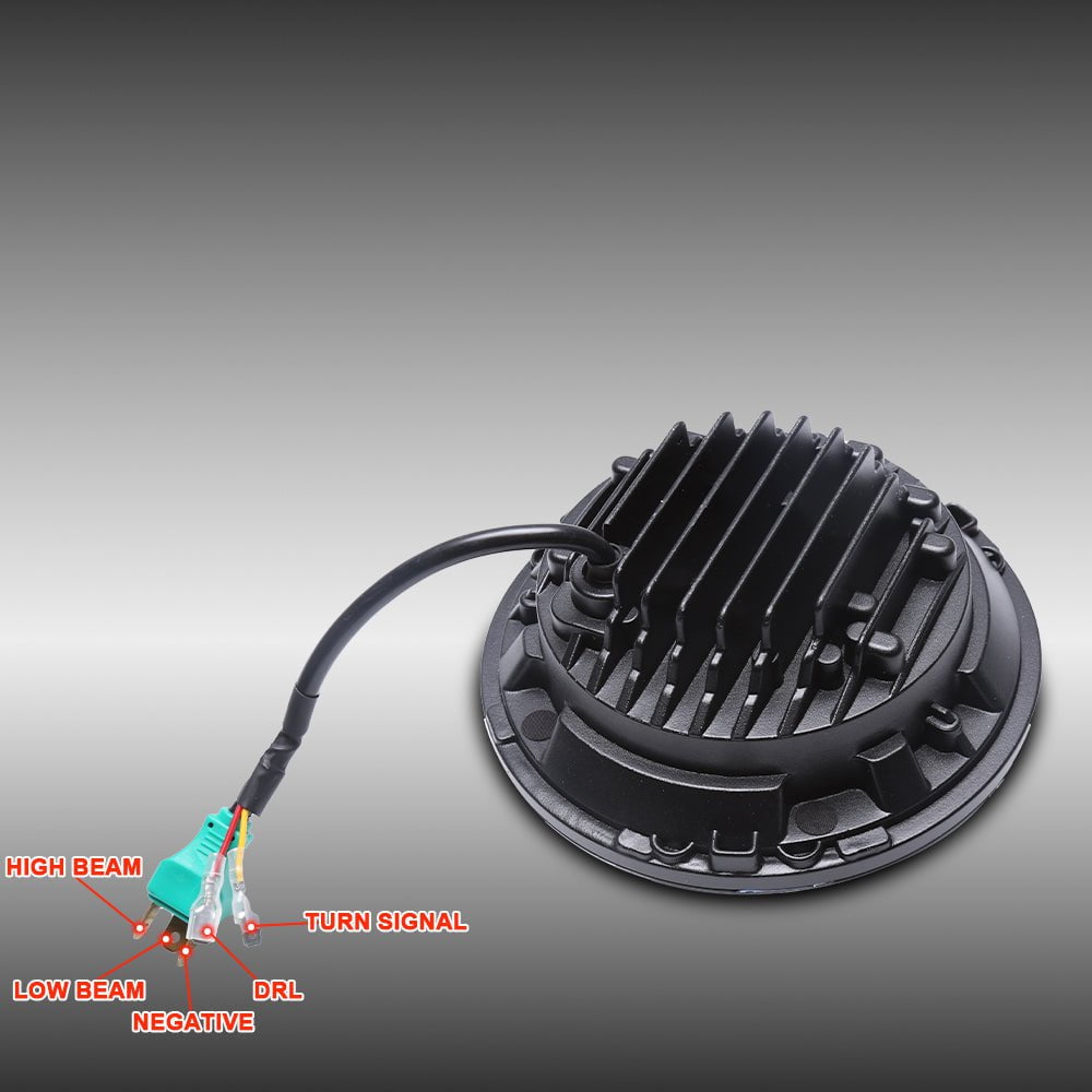 7 Inch DRL Angel Eye Jeep Headlight