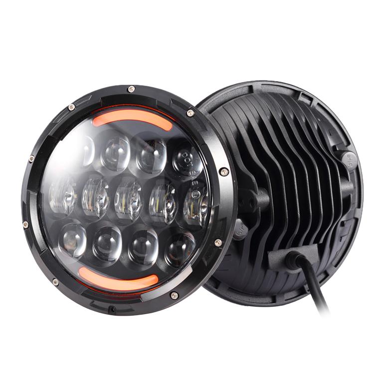 7'' High Low Beam Headlight for Wrangler with White Angel Eye | Pair - loyolight