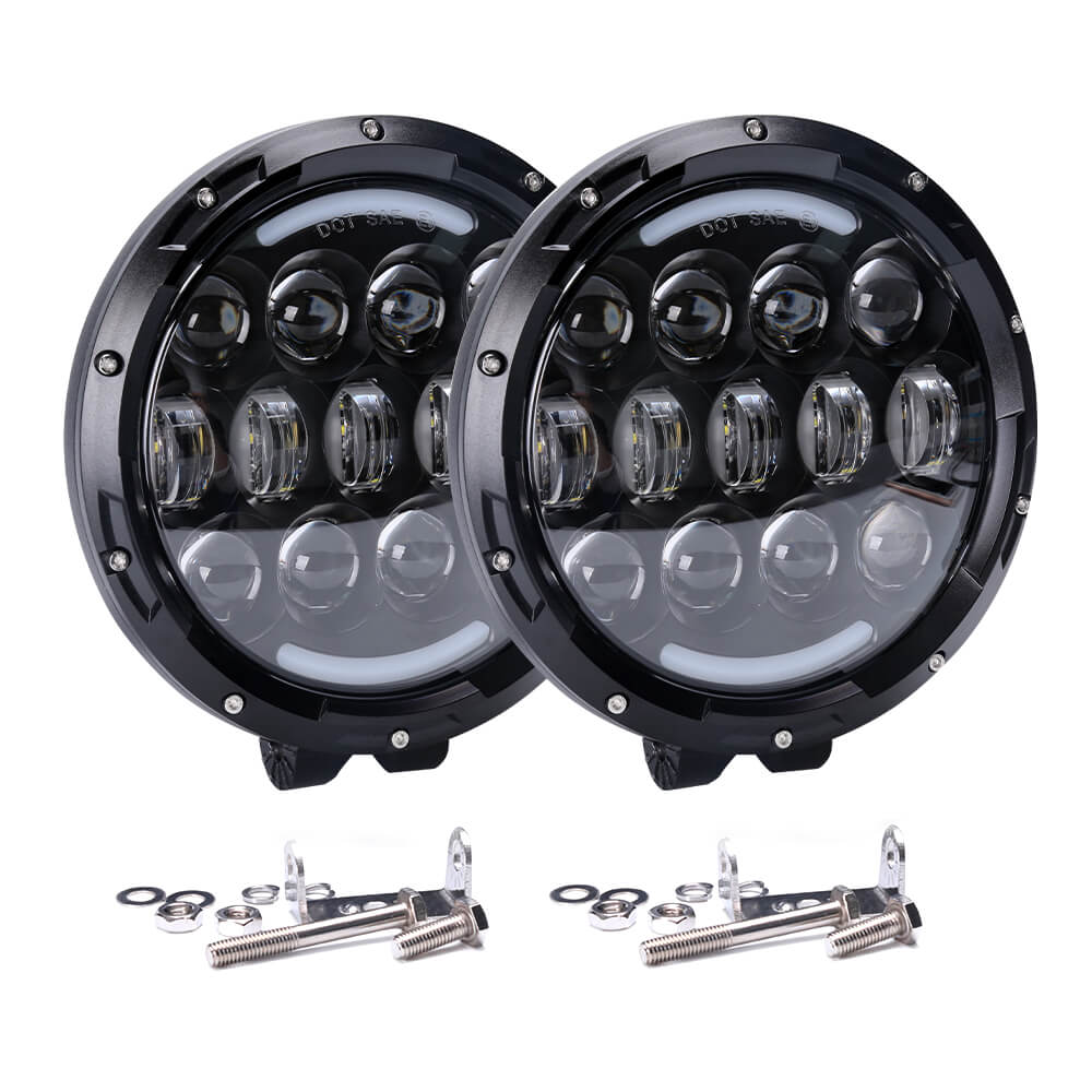 7 Inch 105W Spot LED Pods Light Bar High/Low Beam DRL Generic Driving Lamp loyolight 7 Inch 105W Spot LED Pods Light Bar High/Low Beam DRL Generic Driving Lamp loyolight