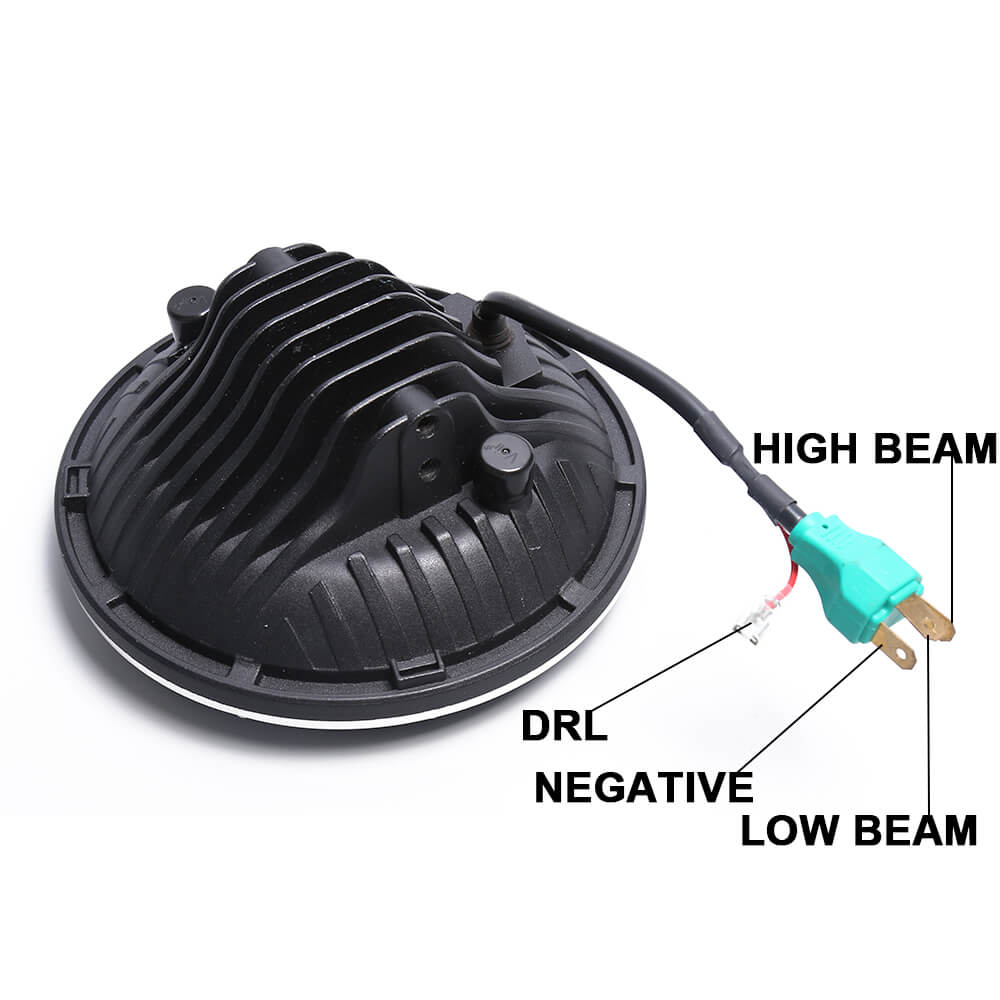 7 inch round headlights for Jeep wrangler 5D lens design | LOYO
