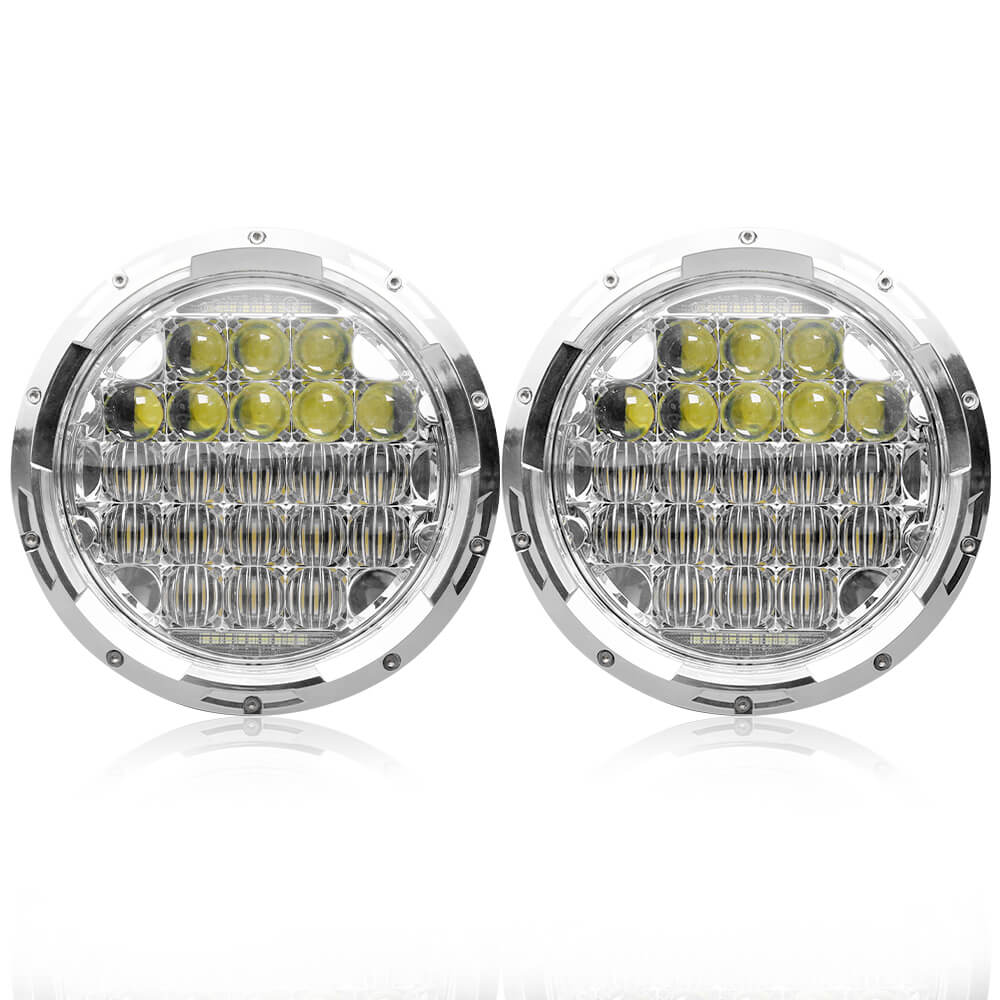 7 inch round headlights for Jeep wrangler 5D lens design | LOYO