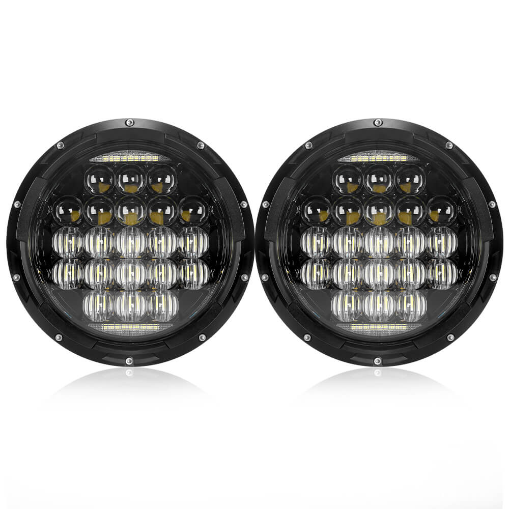 7 inch round headlights for Jeep wrangler 5D lens design | LOYO