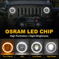 Jeep wrangler jk led headlights with halo drl and turn signal