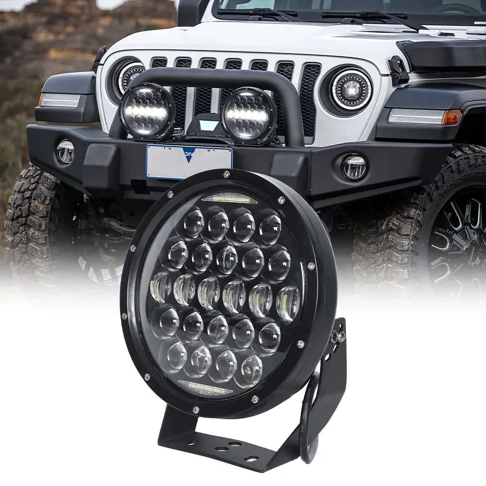 9 inch round led light bar