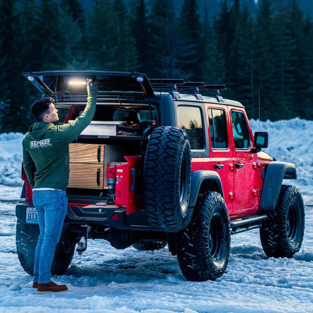 Cargo LED Light Module Dual White Amber LED Trunk Lights, Jeep Wrangler JL