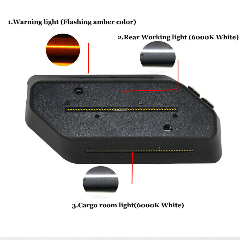 Cargo LED Light Module Dual White Amber LED Trunk Lights, Jeep Wrangler JL