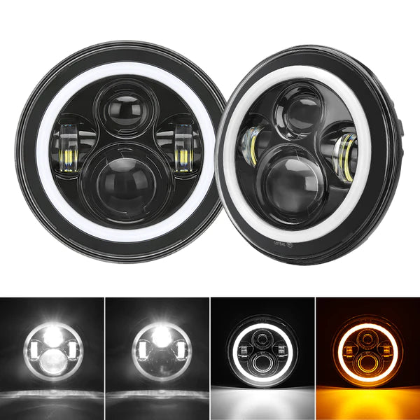 LED Halo Headlights for Jeep Wrangler JK