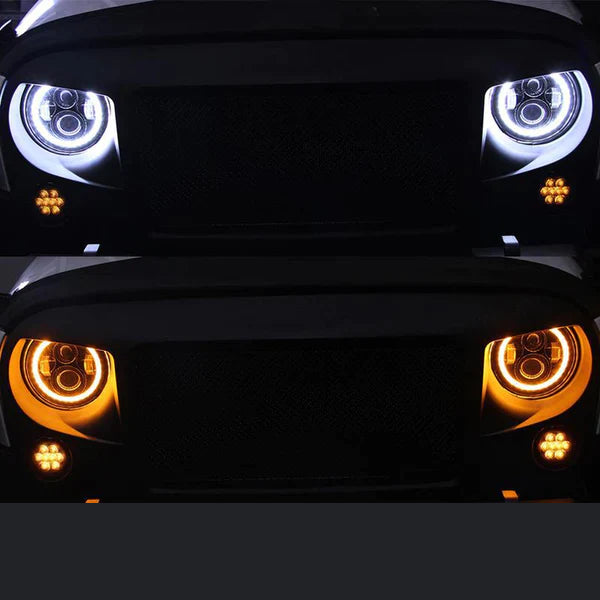 Jeep LED Halo Headlights for Wrangler JK